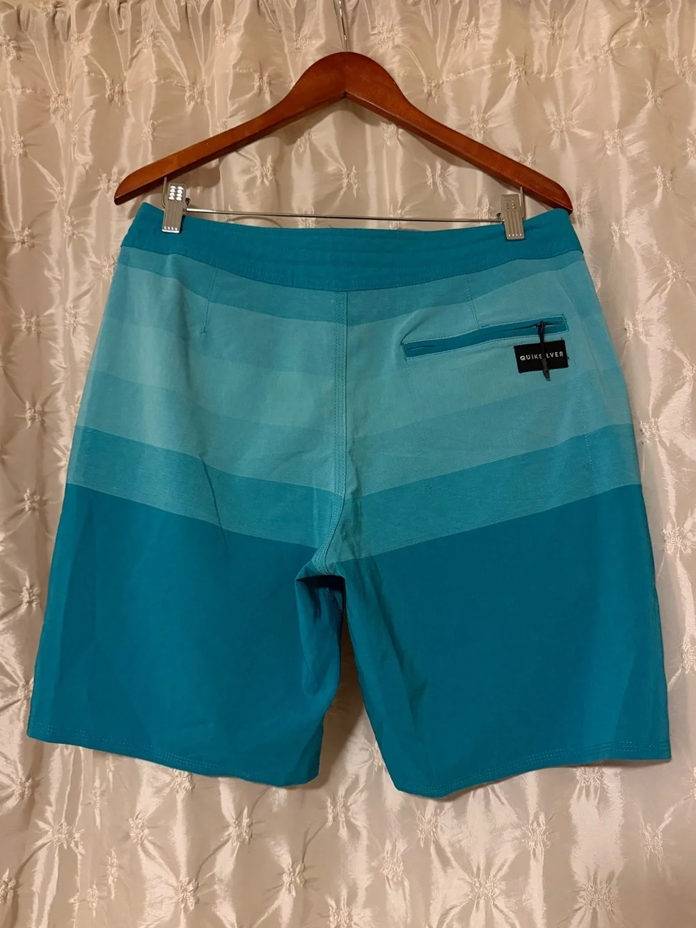 Quiksilver Blue Teal Boardshorts Swim Trunks Beach Shorts Surfsilk Tijuana 19